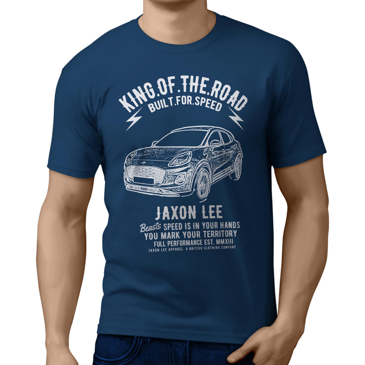 JL King Illustration for a Ford Puma Motorcar fan T-shirt