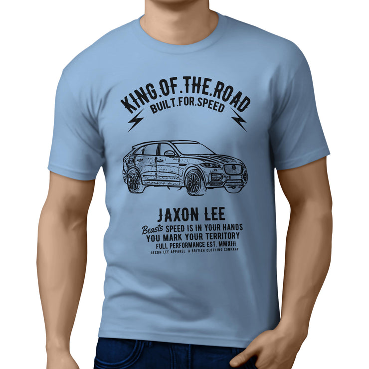 JL King Illustration for a Jaguar F-Pace Motorcar fan T-shirt