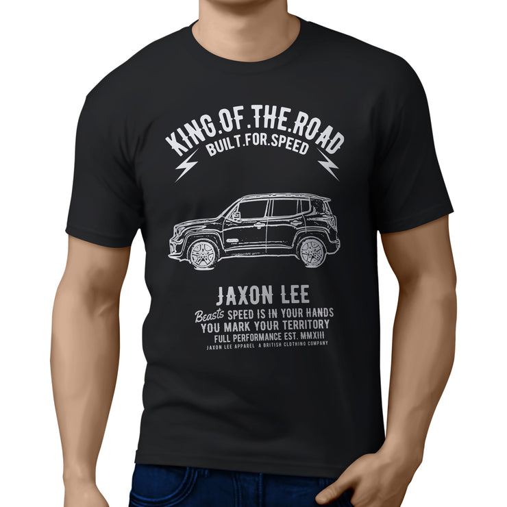 JL King Illustration for a Jeep Renegade Motorcar fan T-shirt