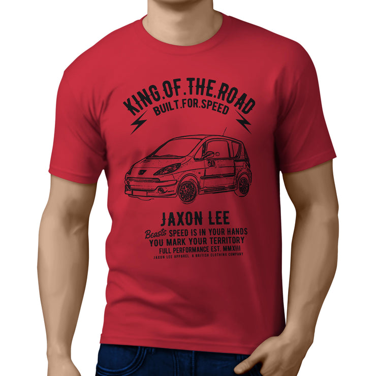 JL King Art Tee aimed at fans of Peugeot 1007 Motorcar