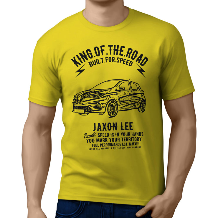 JL King Illustration for a Renault Zoe Motorcar fan T-shirt