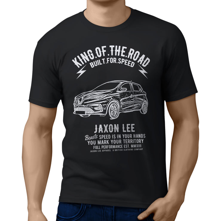 JL King Illustration for a Renault Zoe Motorcar fan T-shirt