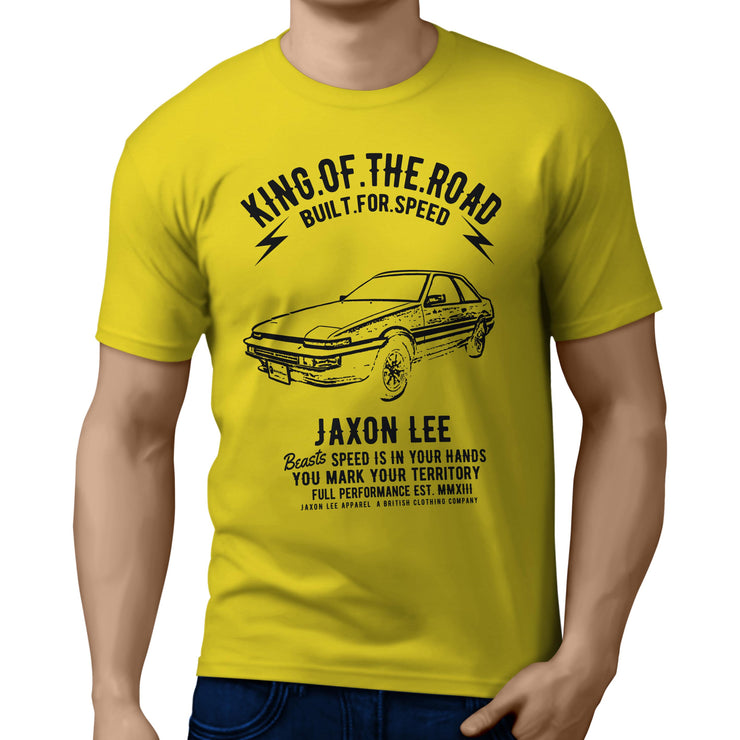 JL King Art Tee aimed at fans of Toyota Sprinter Trueno Motorcar