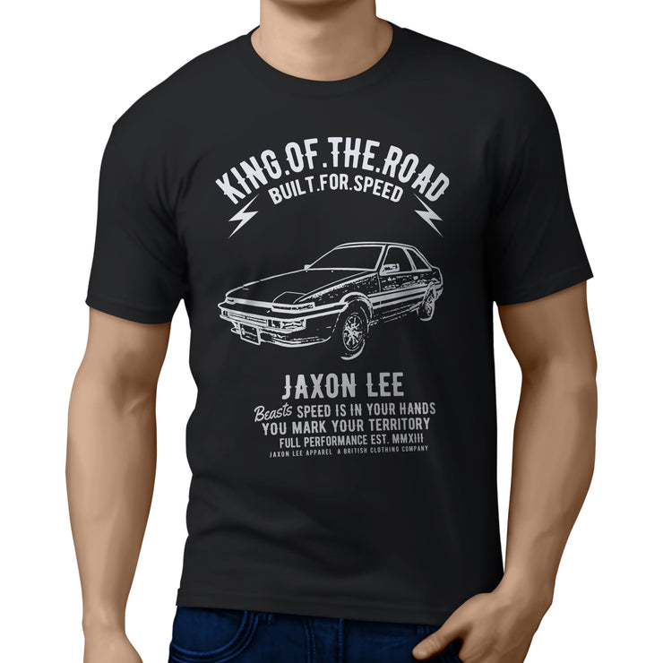 JL King Art Tee aimed at fans of Toyota Sprinter Trueno Motorcar