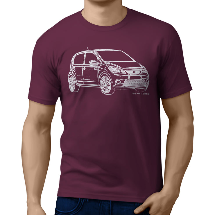 JL Illustration for a Seat Mii Electric Motorcar fan T-shirt