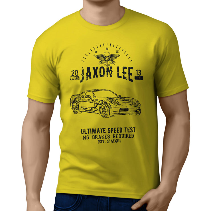 JL Speed Illustration for a Chevrolet Corvette C7 Stingray fan T-shirt