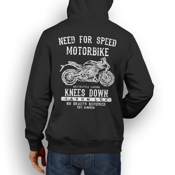 JL Speed Illustration For A Honda CBR650R Motorbike Fan Hoodie