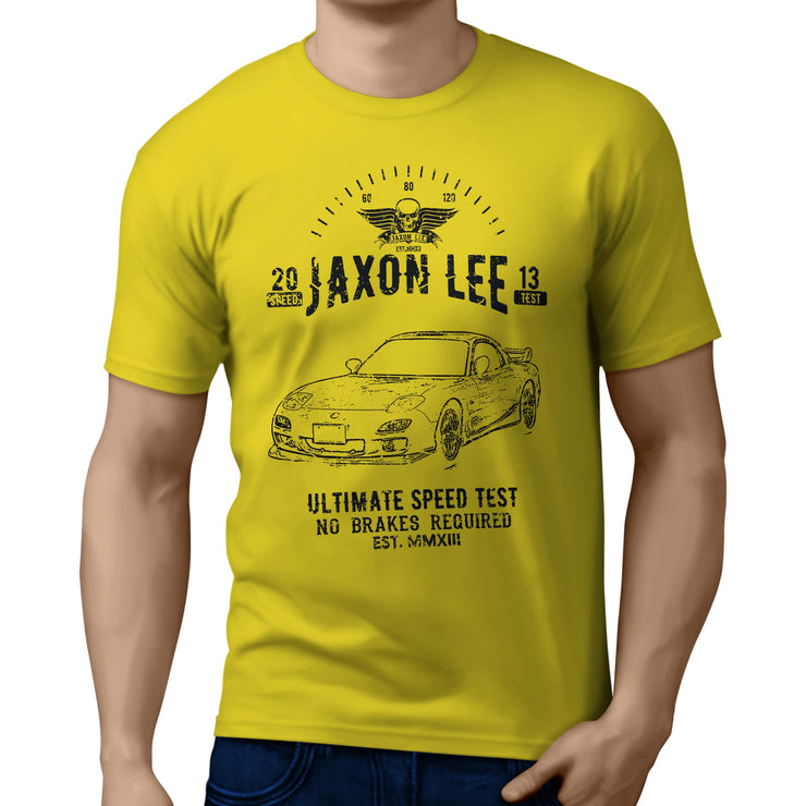 JL Speed Illustration for a Mazda RX-7 Motorcar fan T-shirt