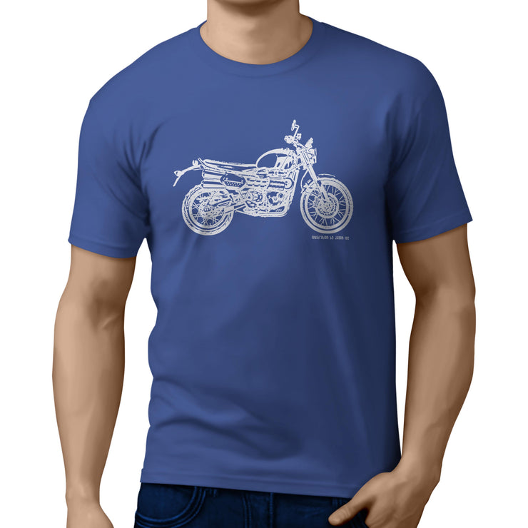 JL Art Tee aimed at fans of Triumph Scrambler 1200 XC Motorbike