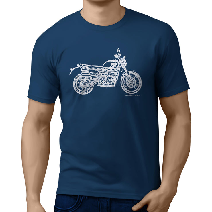 JL Art Tee aimed at fans of Triumph Scrambler 1200 XC Motorbike