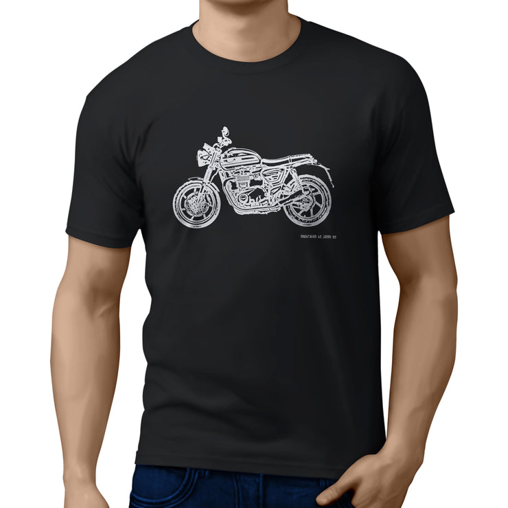 JL Art Tee aimed at fans of Triumph Speed Twin Motorbike