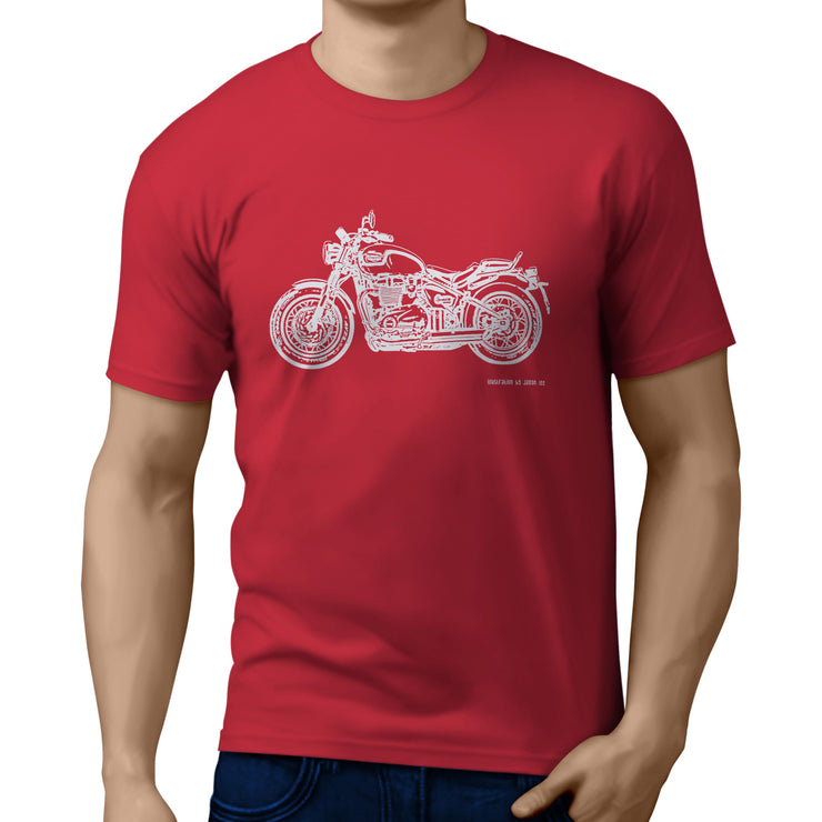 JL Art Tee aimed at fans of Triumph Speedmaster Motorbike