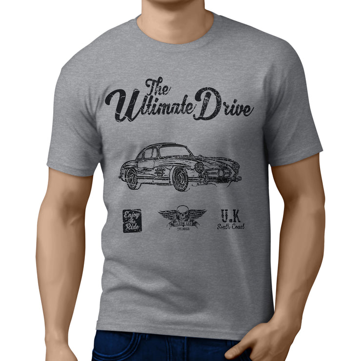 JL Ultimate Illustration for a Mercedes Benz 300SL Gullwing fan T-shirt