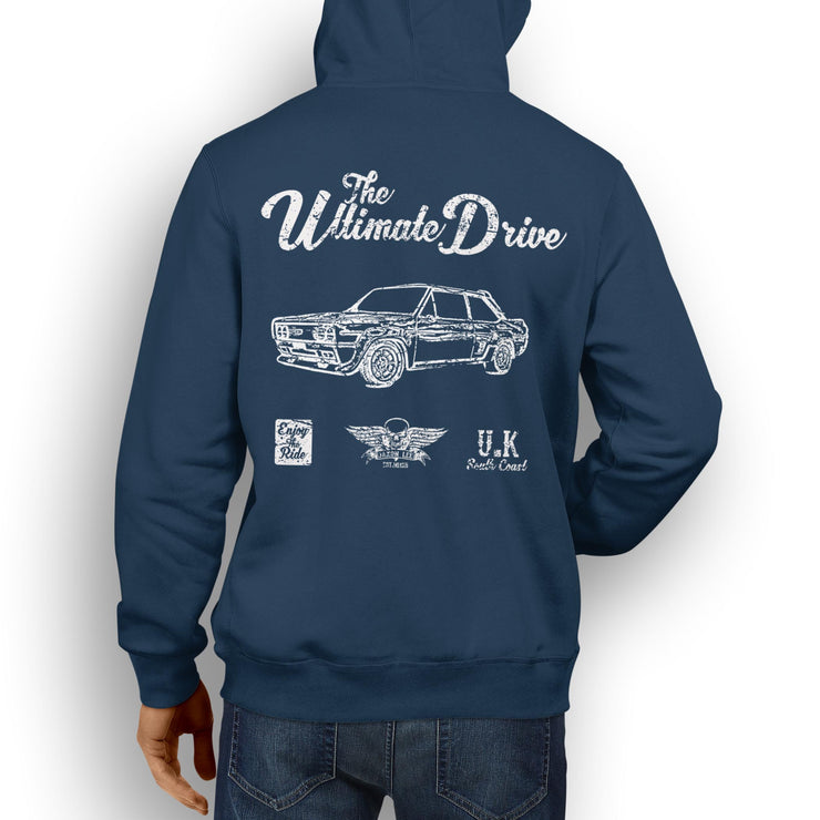 JL Ultimate Illustration For A Fiat 131 Abarth Motorcar Fan Hoodie