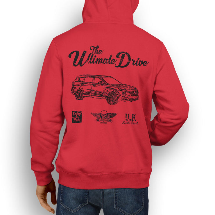 JL Ultimate Illustration For A Hyundai Santa Fe Motorcar Fan Hoodie