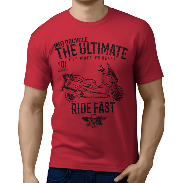 JL Ultimate Illustration For A Suzuki Burgman 400 Motorbike Fan T-shirt