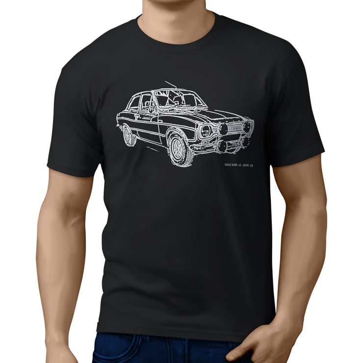 JL Illustration For A 1974 Ford Escort Mk1 RS2000 Motorcar Fan T-shirt