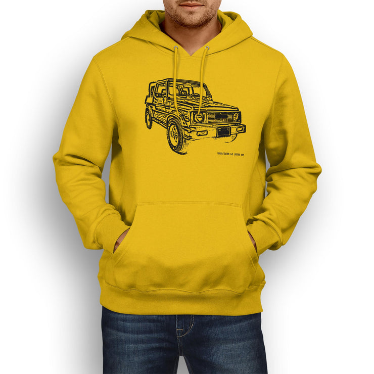 JL Illustration For A 1986 Suzuki Samurai Motorcar Fan Hoodie