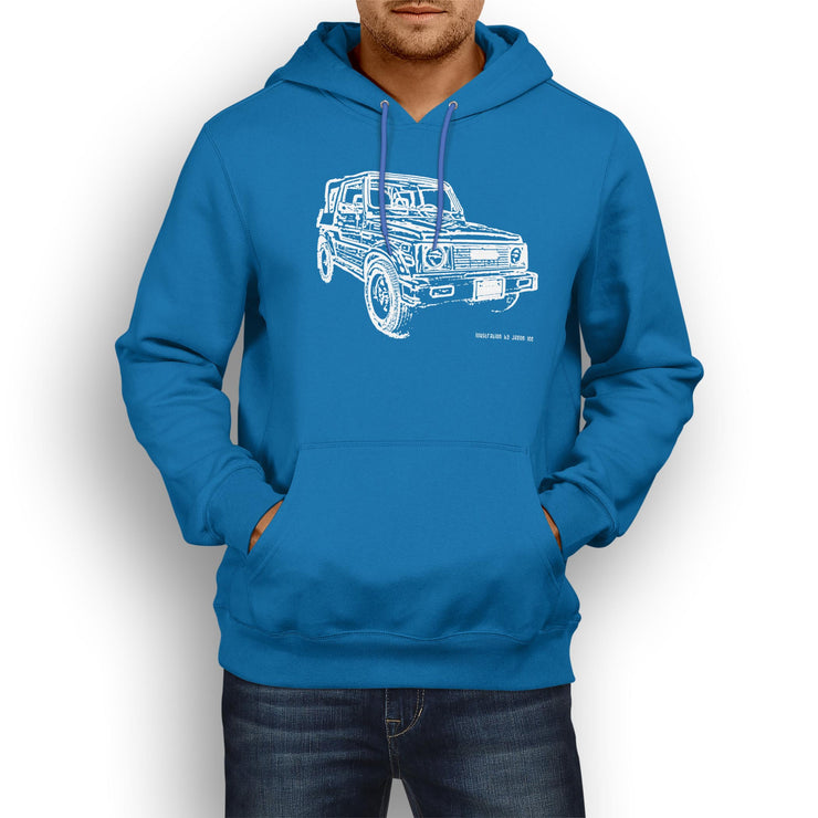 JL Illustration For A 1986 Suzuki Samurai Motorcar Fan Hoodie