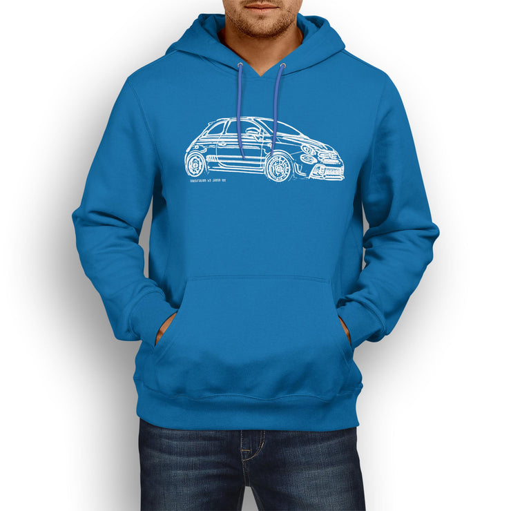 JL Illustration For A Abarth 595 Turismo Motorcar Fan Hoodie