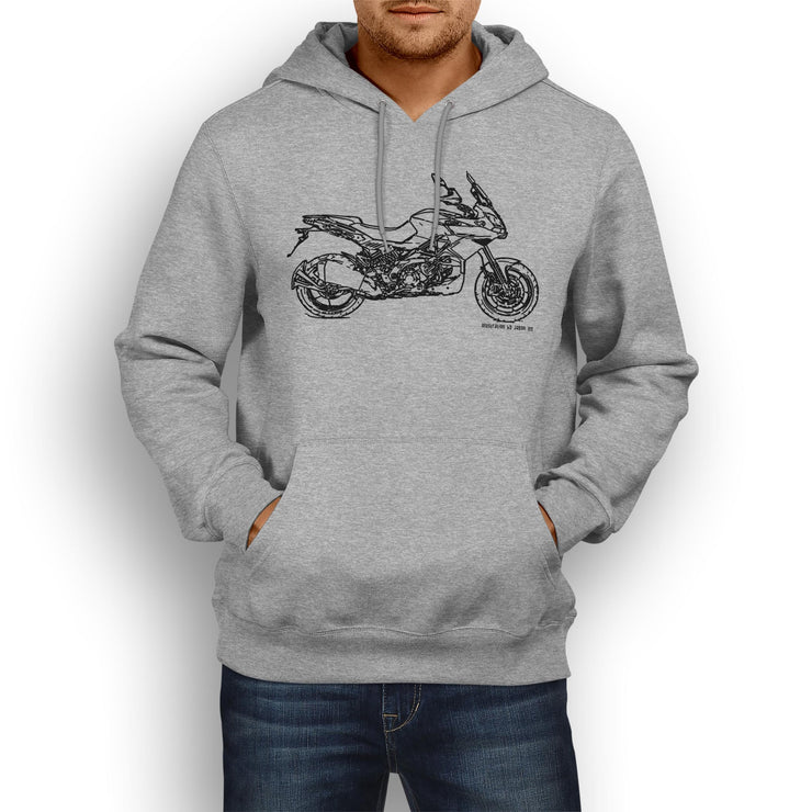 JL Illustration for a Aprilia Caponord 1200 Motorbike fan Hoodie