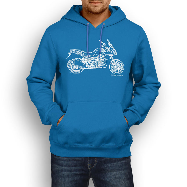 JL Illustration for a Aprilia Caponord 1200 Motorbike fan Hoodie