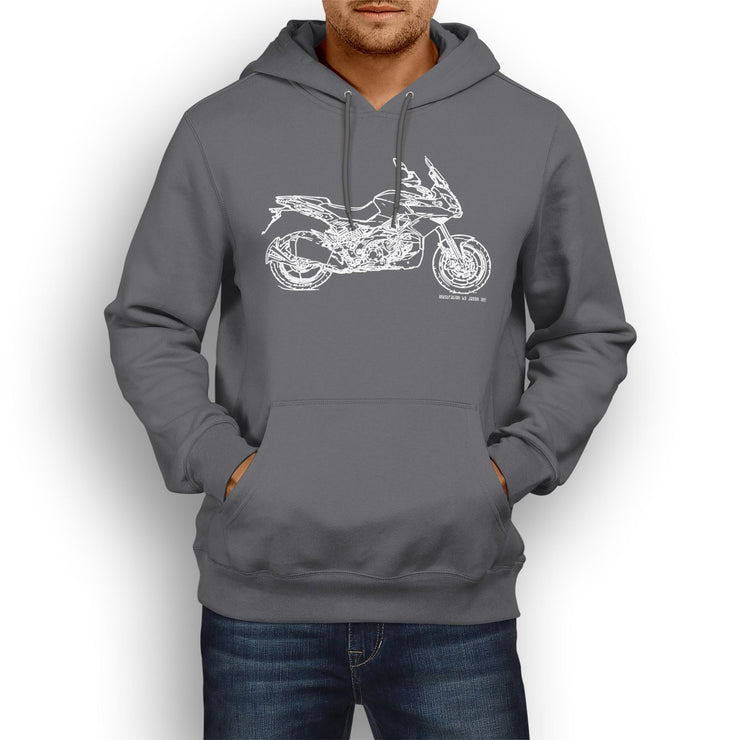 JL Illustration for a Aprilia Caponord 1200 Motorbike fan Hoodie