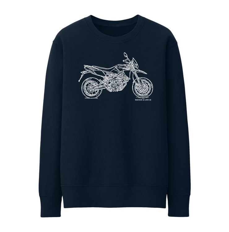 JL Illustration for a Aprilia Dorsoduro 750 Motorbike fan Jumper