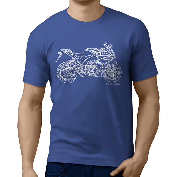 JL Illustration for a Aprilia RS4 125 Replica Motorbike fan T-shirt