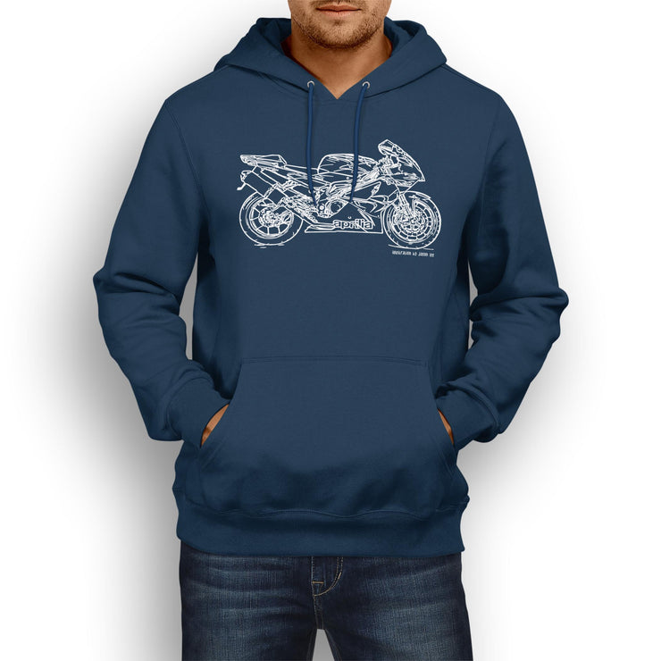 JL Illustration for a Aprilia RSV1000R Motorbike fan Hoodie