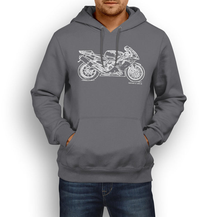 JL Illustration for a Aprilia RSV1000R Factory Motorbike fan Hoodie