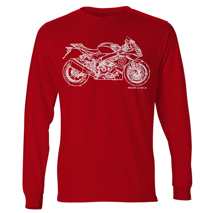 JL Illustration for a Aprilia RSV4 RR 2017 Motorbike fan LS-Tshirt