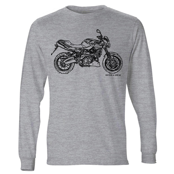 JL Illustration for a Aprilia Shiver 750 Motorbike fan LS-Tshirt