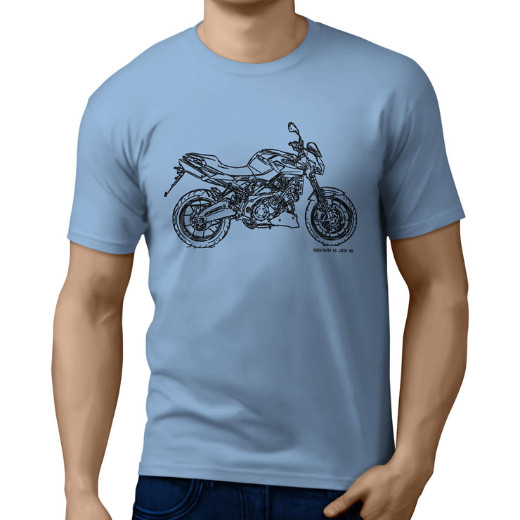 JL Illustration for a Aprilia Shiver 750 Motorbike fan T-shirt
