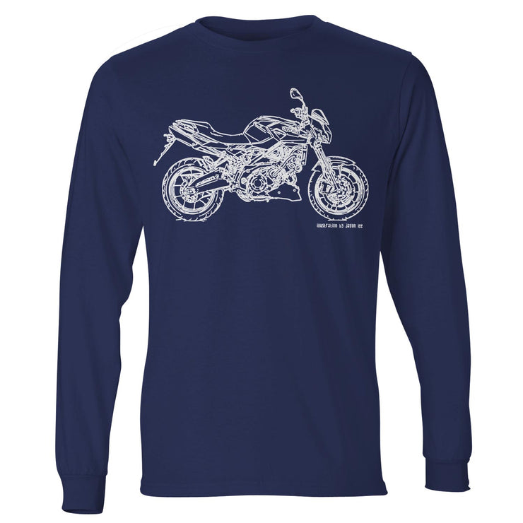JL Illustration for a Aprilia Shiver 750 Motorbike fan LS-Tshirt