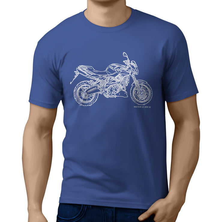 JL Illustration for a Aprilia Shiver 750 Motorbike fan T-shirt