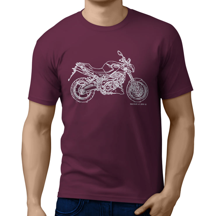 JL Illustration for a Aprilia Shiver 900 Motorbike fan T-shirt