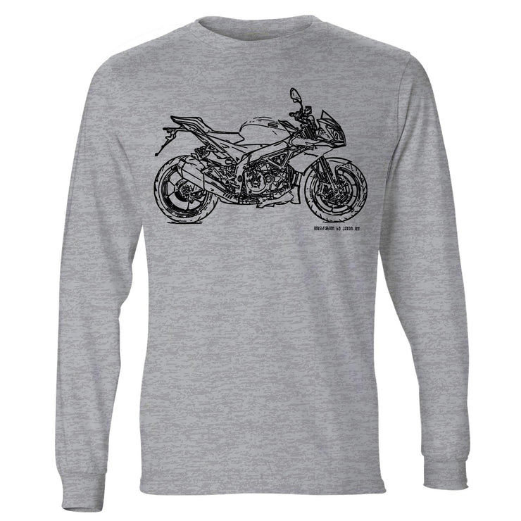 JL Illustration for a Aprilia Tuono V4 R APRC Motorbike fan LS-Tshirt