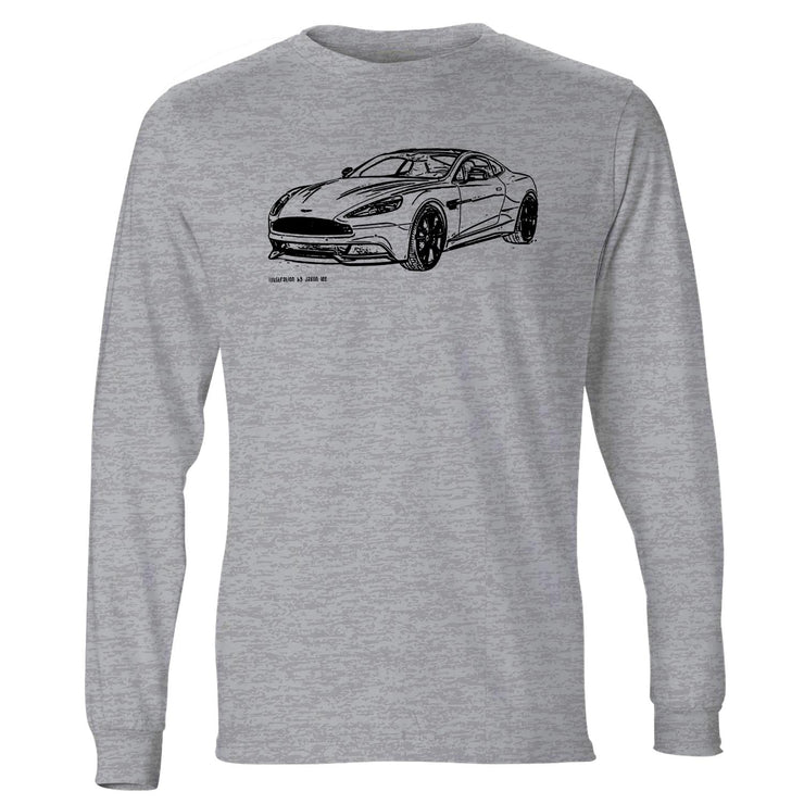 JL Illustration For A Aston Martin Vanquish Motorcar Fan LS-Tshirt