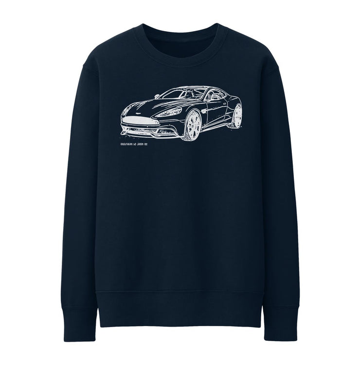 JL Illustration For A Aston Martin Vanquish Motorcar Fan Jumper