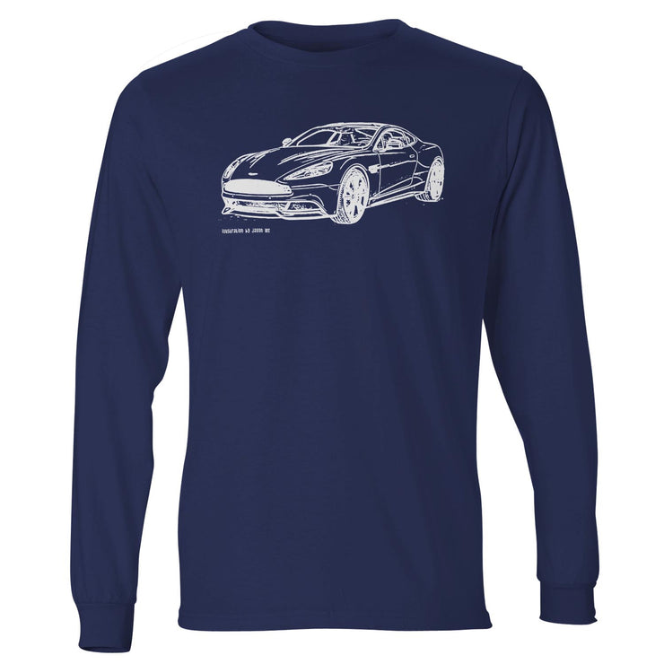 JL Illustration For A Aston Martin Vanquish Motorcar Fan LS-Tshirt