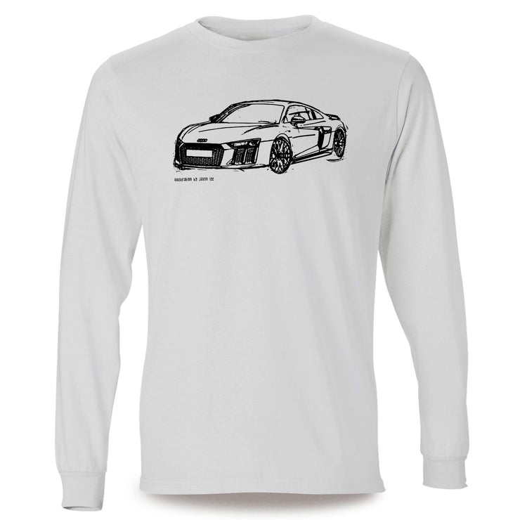 JL Illustration For A Audi R8 Motorcar Fan LS-Tshirt