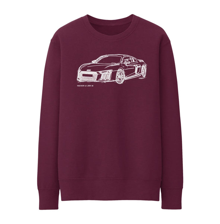 JL Illustration For A Audi R8 Motorcar Fan Jumper
