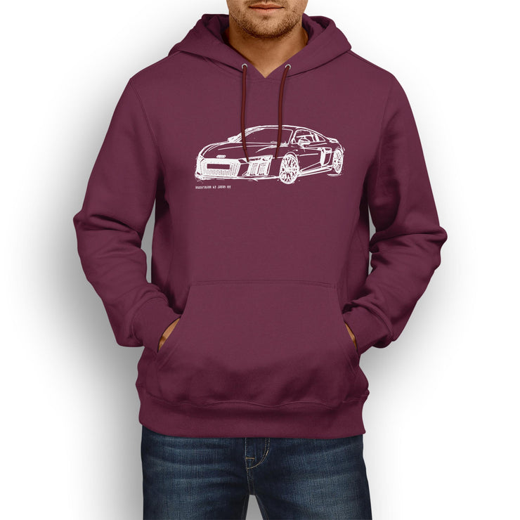 JL Illustration For A Audi R8 Motorcar Fan Hoodie