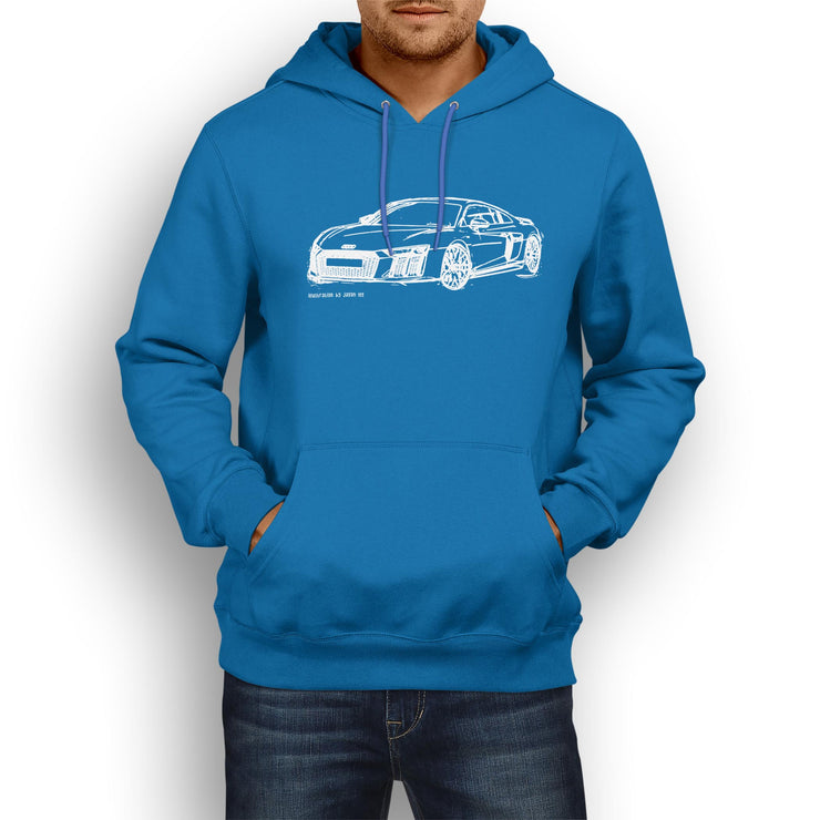 JL Illustration For A Audi R8 Motorcar Fan Hoodie