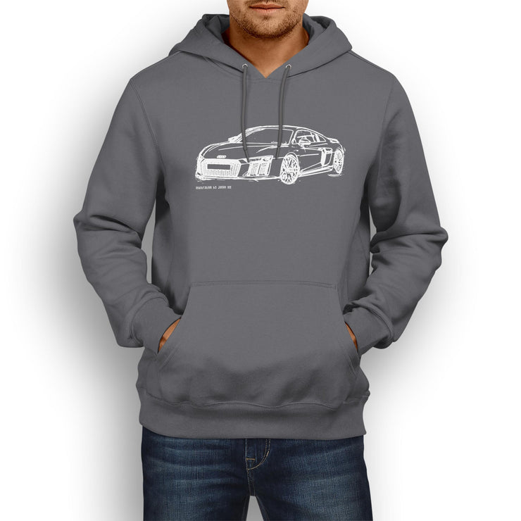 JL Illustration For A Audi R8 Motorcar Fan Hoodie