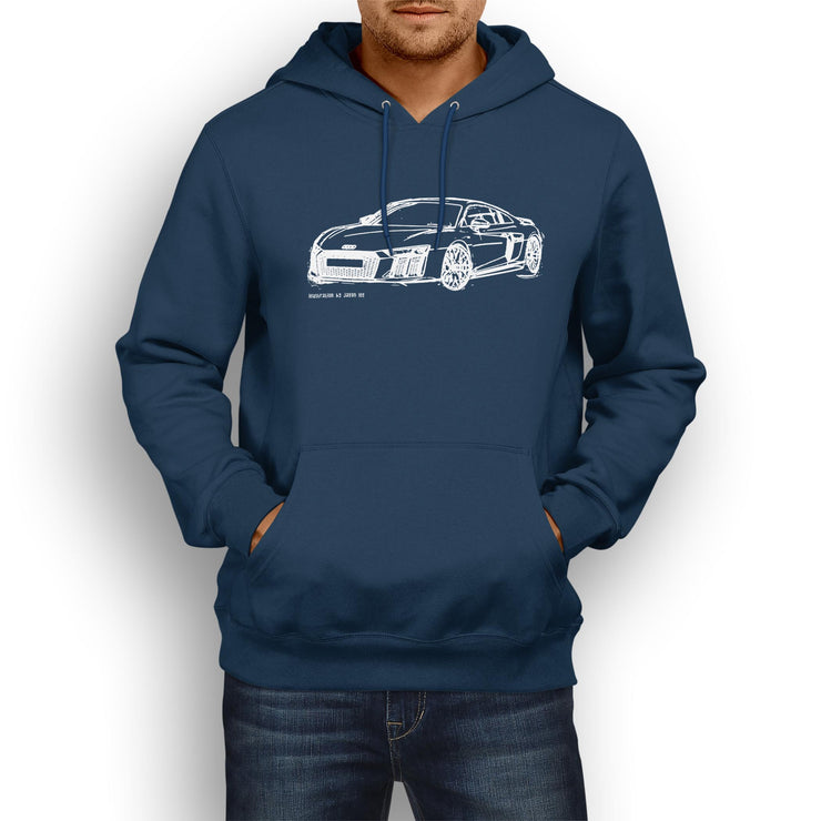 JL Illustration For A Audi R8 Motorcar Fan Hoodie