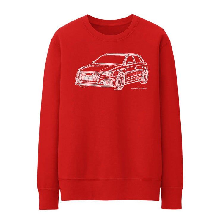 JL Illustration For A Audi RS3 Sportback Motorcar Fan Jumper