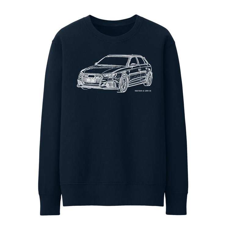 JL Illustration For A Audi RS3 Sportback Motorcar Fan Jumper