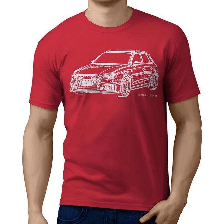 JL Illustration For A Audi RS3 Sportback Motorcar Fan T-shirt